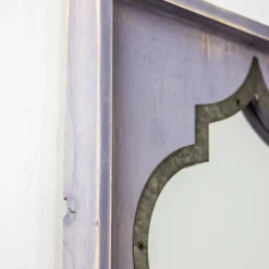 Decorative Mirrors-Kirkland's Home Gray Washed Purple Wood Wall Mirror