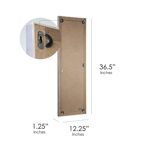 Decorative Mirrors-Kirkland's Home Gray Washed Purple Wood Wall Mirror