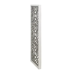 Wall Plaques-Kirkland's Home Gray Washed Wood & White Frame Cut Out Wall Plaque Gray/White