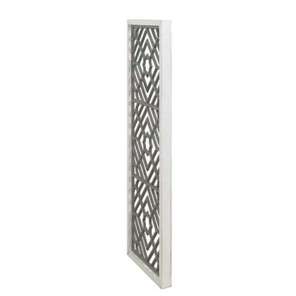Wall Plaques-Kirkland's Home Gray Washed Wood & White Frame Cut Out Wall Plaque Gray/White