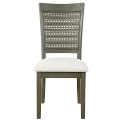 Dining Chairs-Kirkland's Home Gray Wilbur Cane Back Dining Chairs, Set Of 2 Gray/White