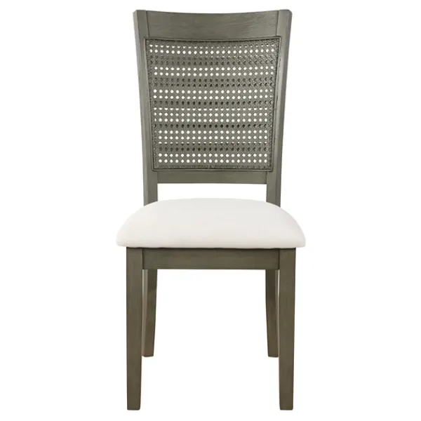 Dining Chairs-Kirkland's Home Gray Wilbur Cane Back Dining Chairs, Set Of 2 Gray/White
