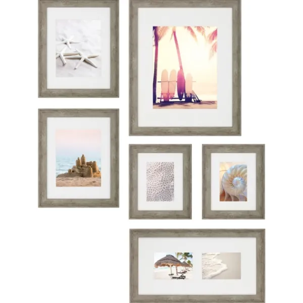Gallery Wall Frames-Kirkland's Home Gray Wood 6-Pc. Gallery Wall Picture Frame Set