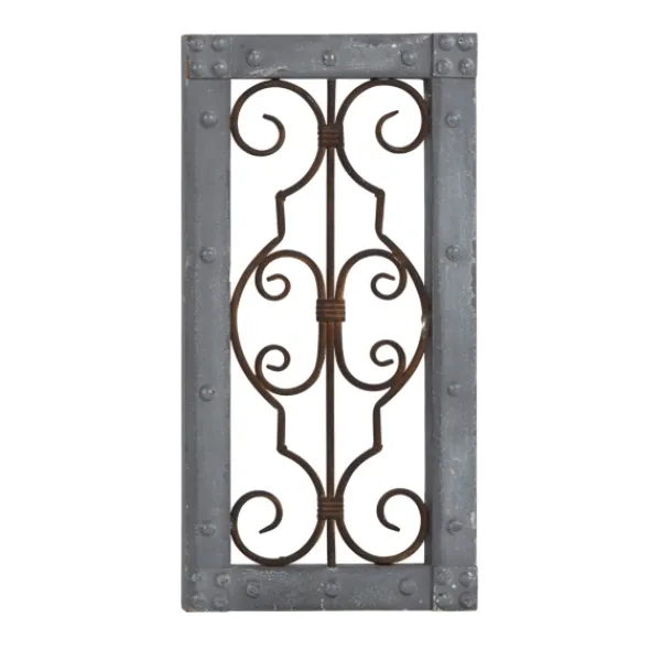 Wall Plaques-Kirkland's Home Gray Wood Traditional Scroll Wall Plaque Gray/Brown