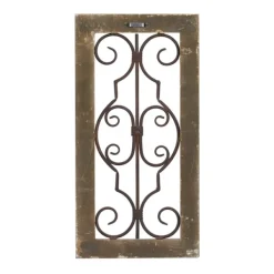 Wall Plaques-Kirkland's Home Gray Wood Traditional Scroll Wall Plaque Gray/Brown
