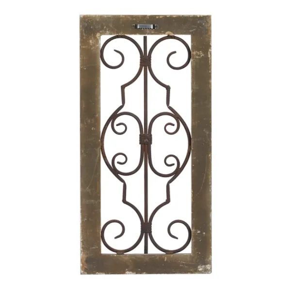 Wall Plaques-Kirkland's Home Gray Wood Traditional Scroll Wall Plaque Gray/Brown