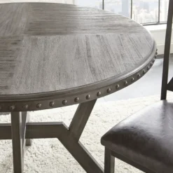 Dining Sets-Kirkland's Home Gray Wood Upholstered 5-Pc. Dining Set