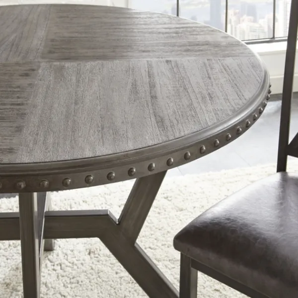 Dining Sets-Kirkland's Home Gray Wood Upholstered 5-Pc. Dining Set