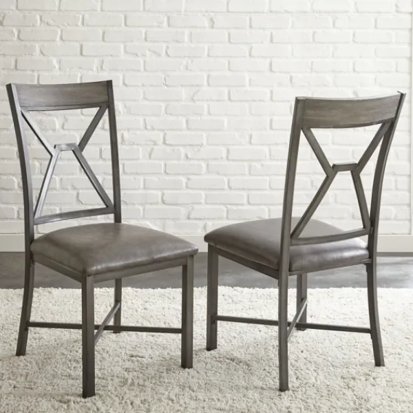 Dining Sets-Kirkland's Home Gray Wood Upholstered 5-Pc. Dining Set