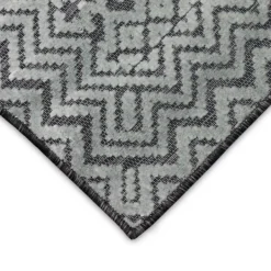 Outdoor Rugs-Kirkland's Home Gray Zig-Zag Ezra Indoor/Outdoor Area Rug, 4X7 Gray/White