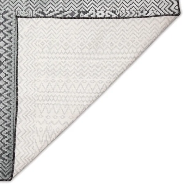 Outdoor Rugs-Kirkland's Home Gray Zig-Zag Ezra Indoor/Outdoor Area Rug, 4X7 Gray/White