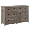 Dressers & Chests-Kirkland's Home Graywash Wood Cup Handle Dresser Tan