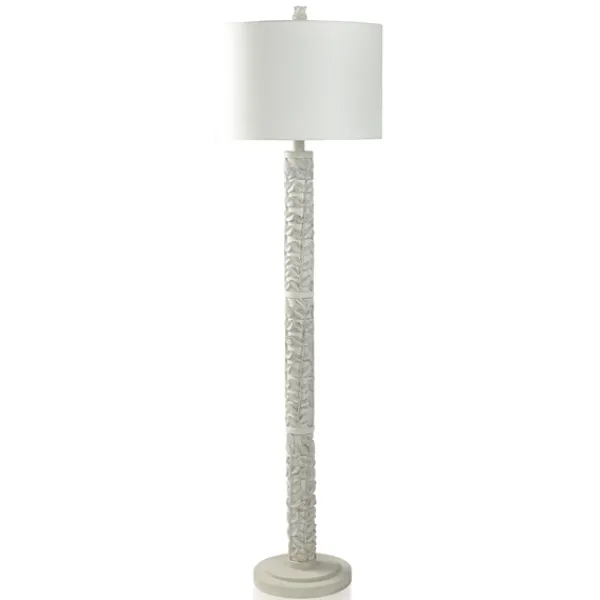 Floor Lamps-Kirkland's Home Greecian Leaves Floor Lamp White