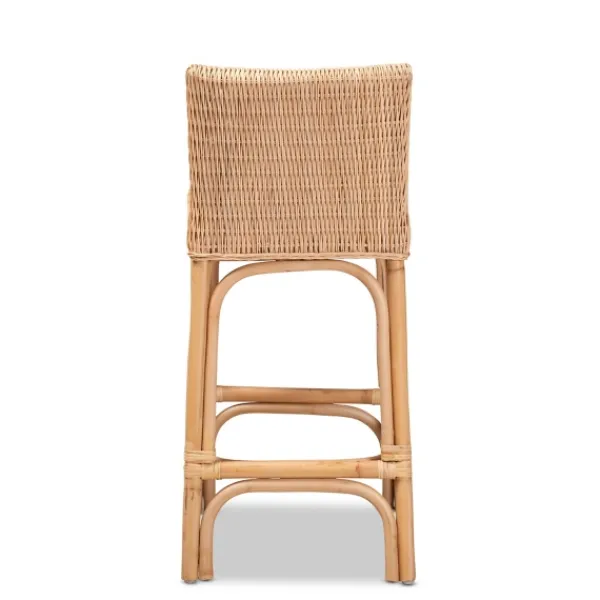 Bar Stools & Counter Height Stools-Kirkland's Home Greek Natural Rat Woven Counter Stool Tan