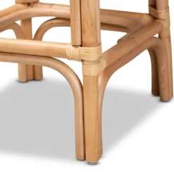 Bar Stools & Counter Height Stools-Kirkland's Home Greek Natural Rat Woven Counter Stool Tan