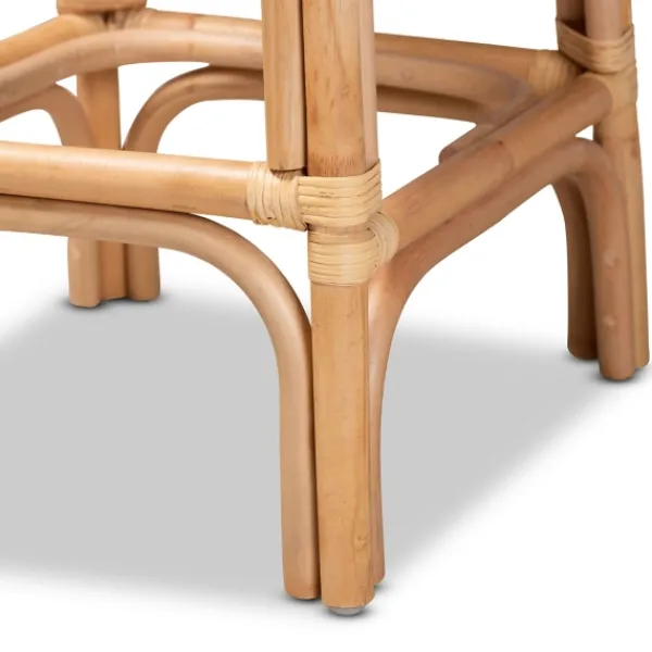 Bar Stools & Counter Height Stools-Kirkland's Home Greek Natural Rat Woven Counter Stool Tan