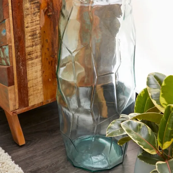 Vases-Kirkland's Home Green And Blue Clear Glass Vase, 29 In. Green/Blue/Clear