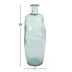 Vases-Kirkland's Home Green And Blue Clear Glass Vase, 29 In. Green/Blue/Clear