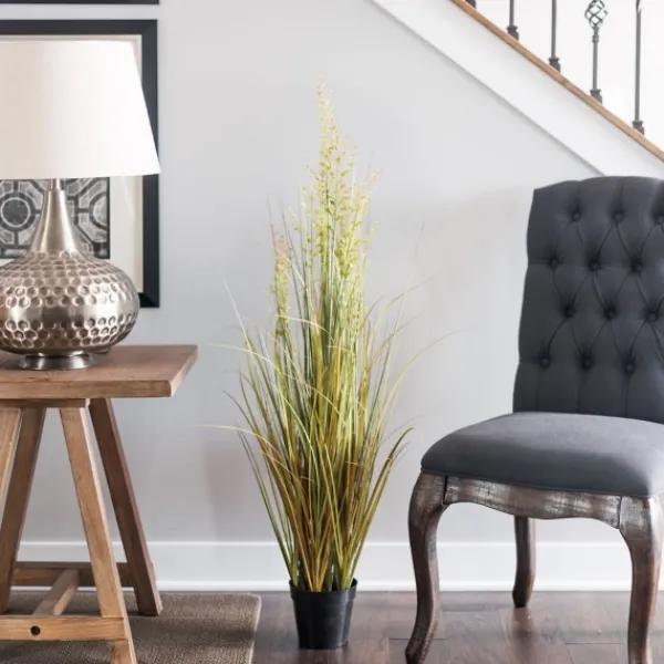 Trees & Topiaries-Kirkland's Home Green And Brown Potted Grass, 36 In.