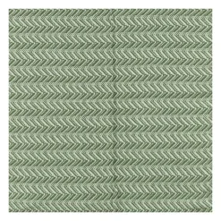 Blankets & Throws-Kirkland's Home Green And Ivory Chevron Cotton Throw Green/Ivory