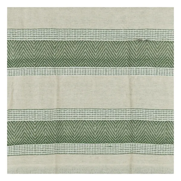 Blankets & Throws-Kirkland's Home Green And Natural Colorblock Chevron Throw Green/Tan