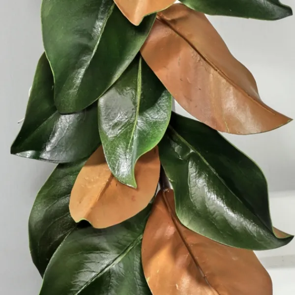 Arrangements & Greenery-Kirkland's Home Green And Orange Magnolia Leaf Garland Green/Orange