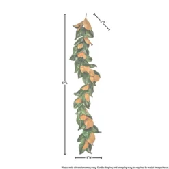 Arrangements & Greenery-Kirkland's Home Green And Orange Magnolia Leaf Garland Green/Orange