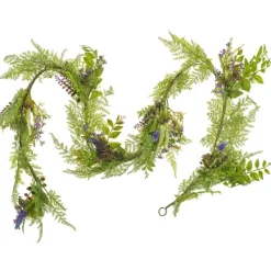 Arrangements & Greenery-Kirkland's Home Green And Purple Maytime Garland Purple/Green