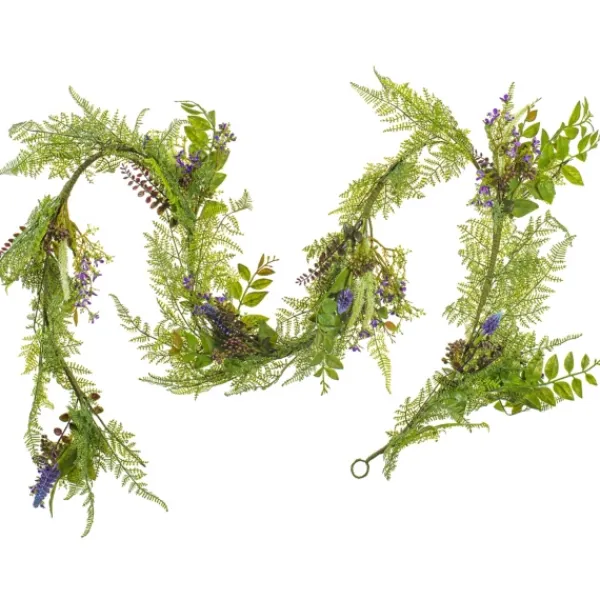 Arrangements & Greenery-Kirkland's Home Green And Purple Maytime Garland Purple/Green