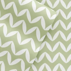 Bed Sheets-Kirkland's Home Green And White Chevron 3-Pc. Twin Sheet Set Green/White