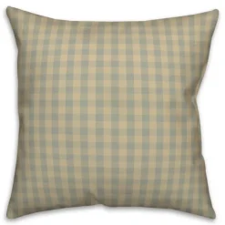 Pillows-Kirkland's Home Green And Yellow Plaid Pillow Green/Yellow
