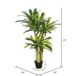 Trees & Topiaries-Kirkland's Home Green Dracaena Tree In Black Planter