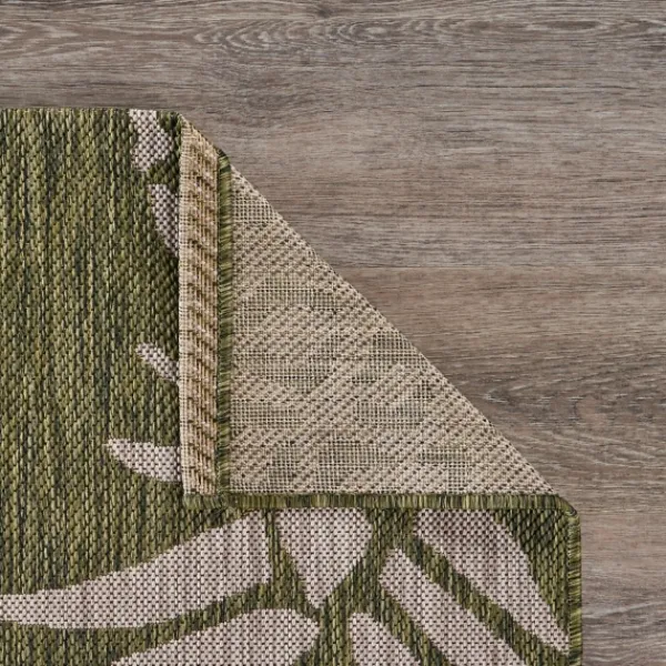 Outdoor Rugs-Kirkland's Home Green Pineapple Outdoor Area Rug, 7X9 Green/Gray
