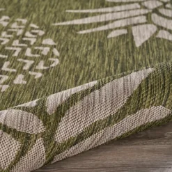 Outdoor Rugs-Kirkland's Home Green Pineapple Outdoor Area Rug, 7X9 Green/Gray