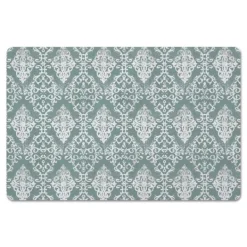 Kitchen & Floor Mats-Kirkland's Home Green Symmetrical Vines Kitchen Mat Green/White