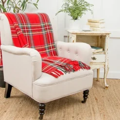 Blankets & Throws-Kirkland's Home Green Yellow Christmas Throw Blanket Red