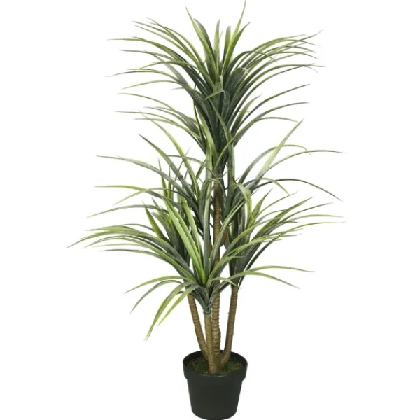Trees & Topiaries-Kirkland's Home Green Yucca Tree In Black Planter
