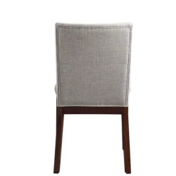 Dining Chairs-Kirkland's Home Greige And Walnut Dining Chairs, Set Of 2 Tan/Gray