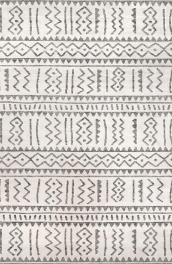Outdoor Rugs-Kirkland's Home Gretchen Tribal Outdoor Area Rug, 5X8 Gray