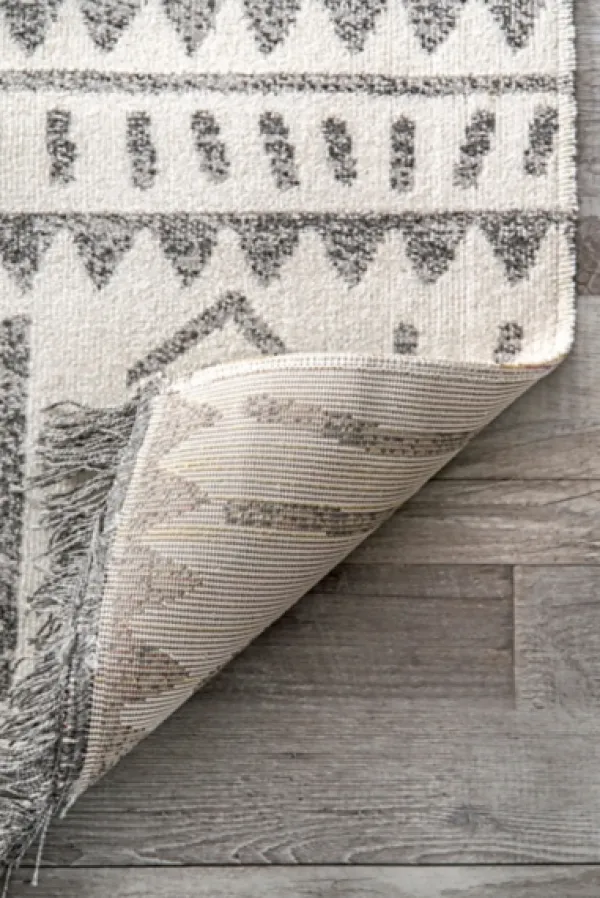 Outdoor Rugs-Kirkland's Home Gretchen Tribal Outdoor Area Rug, 5X8 Gray