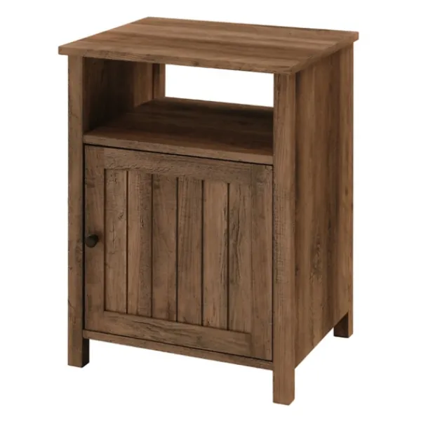 Accent & End Tables-Kirkland's Home Grooved Door Barnwood Side Table Brown
