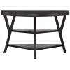 Console Tables-Kirkland's Home Half Round Wood Flared Base Console Table Black