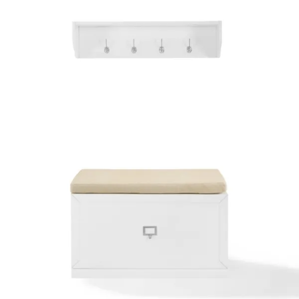 Entryway Furniture-Kirkland's Home Halie Modern Upholstered 2-Pc. Hall Tree Set