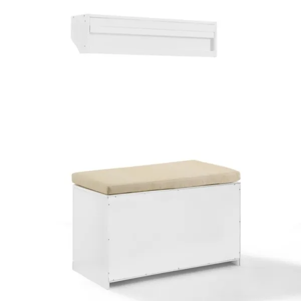 Entryway Furniture-Kirkland's Home Halie Modern Upholstered 2-Pc. Hall Tree Set