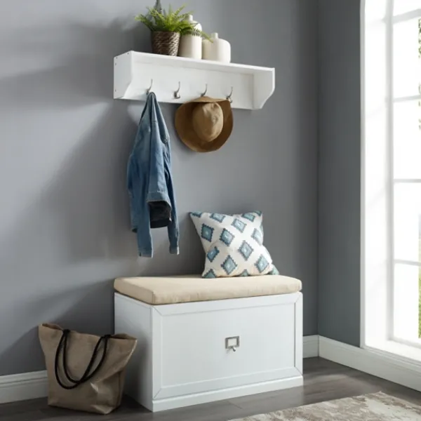 Entryway Furniture-Kirkland's Home Halie Modern Upholstered 2-Pc. Hall Tree Set