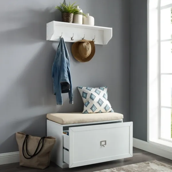 Entryway Furniture-Kirkland's Home Halie Modern Upholstered 2-Pc. Hall Tree Set