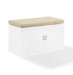 Entryway Furniture-Kirkland's Home Halie Modern Upholstered Storage Bench