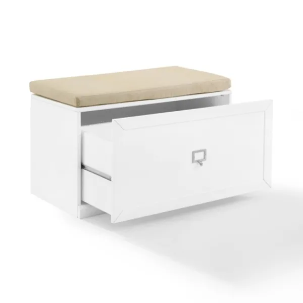 Entryway Furniture-Kirkland's Home Halie Modern Upholstered Storage Bench