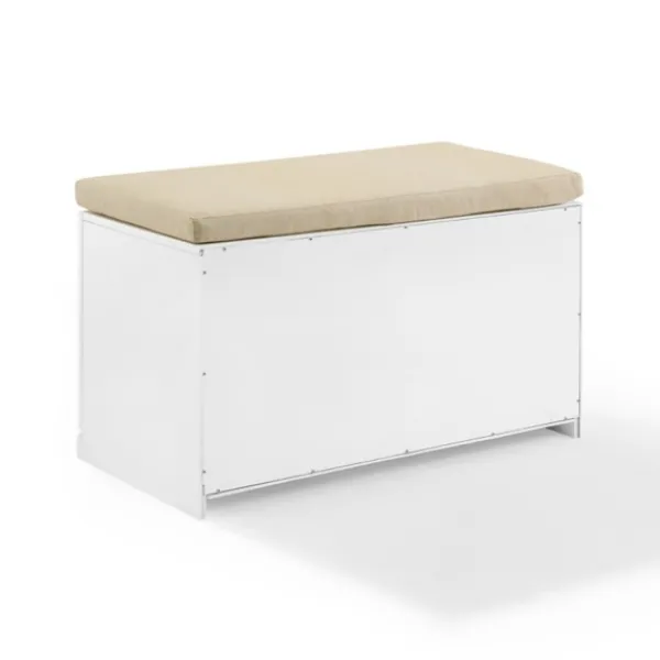 Entryway Furniture-Kirkland's Home Halie Modern Upholstered Storage Bench
