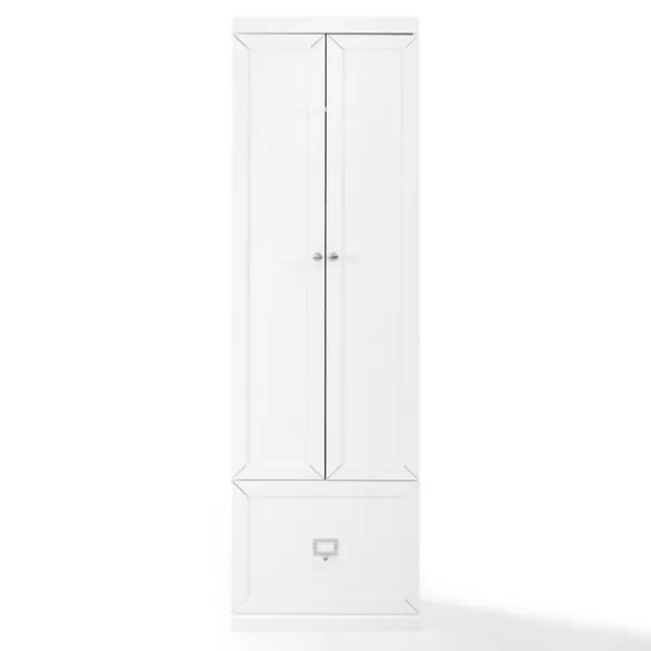 Cabinets & Sideboards-Kirkland's Home Halie White Wood 2-Door Pantry Closet
